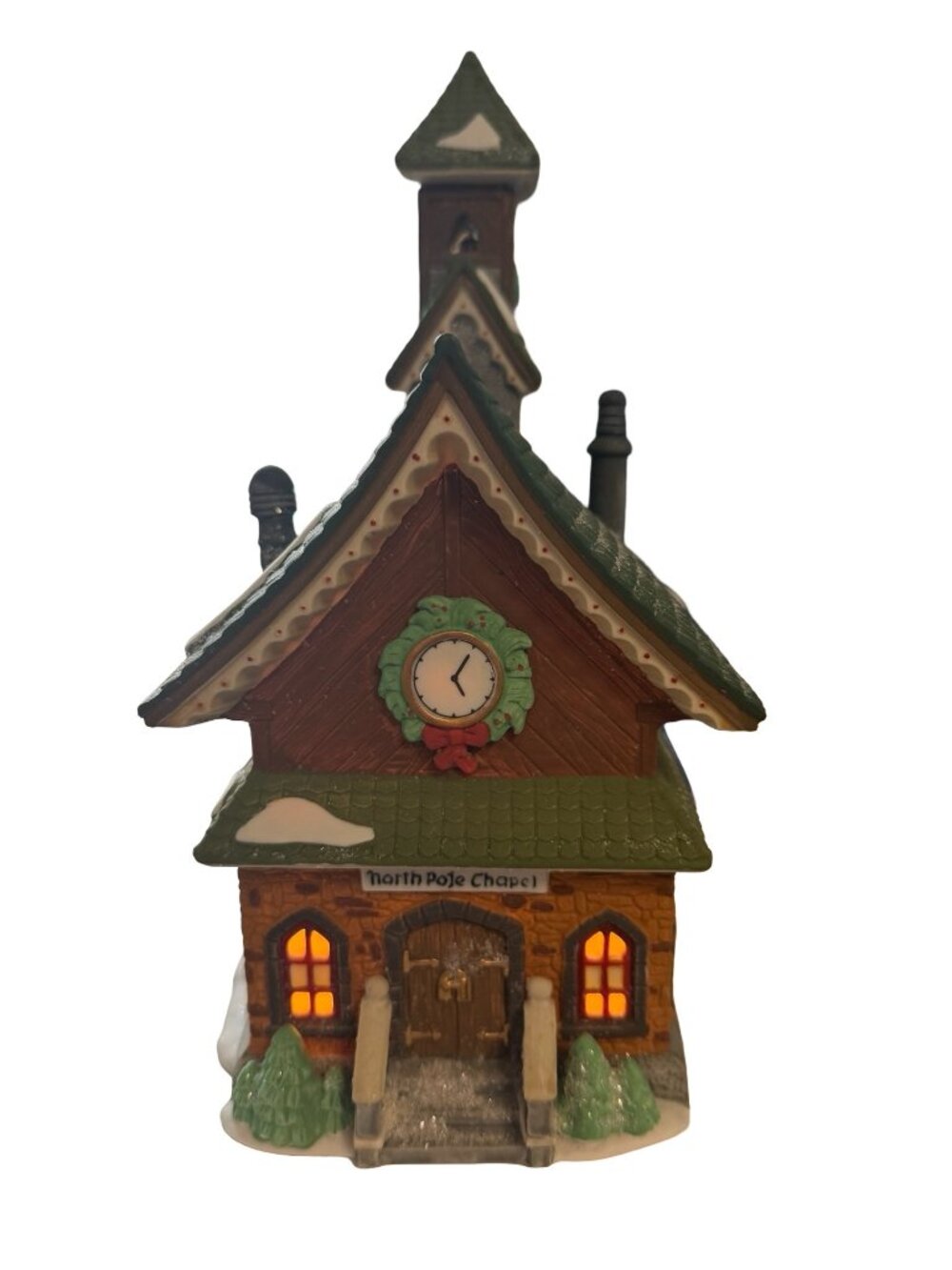 Department 56 North Pole Chapel Lighted Christmas Village Building 1993 North Po